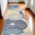 4' X 6' Blue and Ivory Geometric Power Loom Area Rug